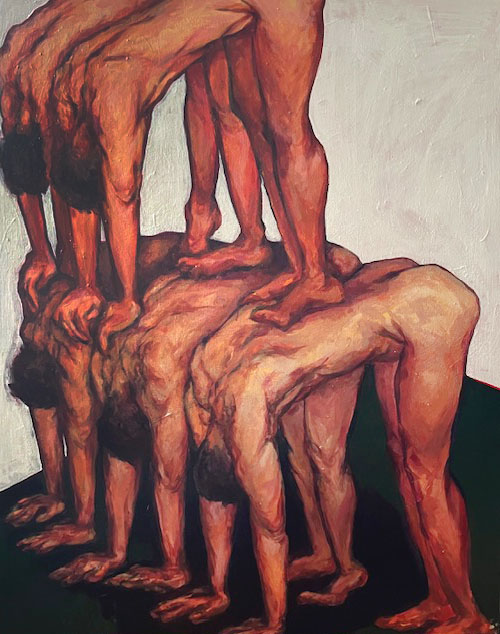 Acrylic painting on wood